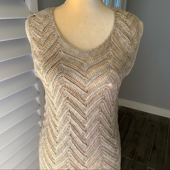 DRESS BARN ROZ & ALI KNITTED TANK TOP SIZE L - Picture 9 of 10